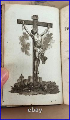 Antique Catholic Prayer Book Recueil De Prieres Choisies French German 18th C