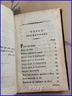 Antique Catholic Prayer Book Recueil De Prieres Choisies French German 18th C