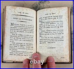Antique Catholic Prayer Book Recueil De Prieres Choisies French German 18th C