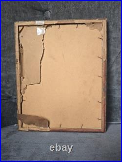 Antique Catholic Print THE ANNUNCIATION Virgin Mary and Archangel Gabriel Framed