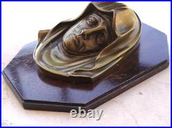 Antique Catholic Religious Mary Mother Wall Church Jesus God Holy Wood Brass