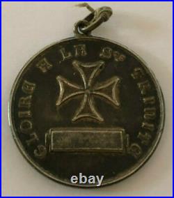 Antique Catholic Religious Medal STERLING Immaculate Heart Mary A. DESAIDE