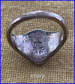 Antique Catholic Religious Sterling Miraculous Ring / ORNATE Size 4 3/4 SWEET