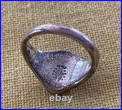 Antique Catholic Religious Sterling Miraculous Ring / ORNATE Size 4 3/4 SWEET
