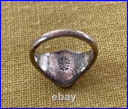Antique Catholic Religious Sterling Miraculous Ring / ORNATE Size 4 3/4 SWEET