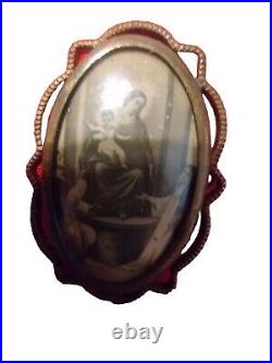 Antique Catholic Spiritual, Mother Mary, Baby Jesus Very Rare And Collectible