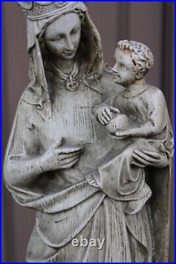 Antique Ceramic XL statue Madonna religious