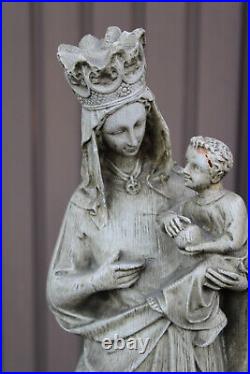 Antique Ceramic XL statue Madonna religious