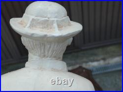 Antique Ceramic chalk FATHER DAMIAAN statue signed CLAERHOUT Religious