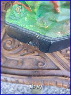 Antique Chalk LOURDES madonna statue religious rare