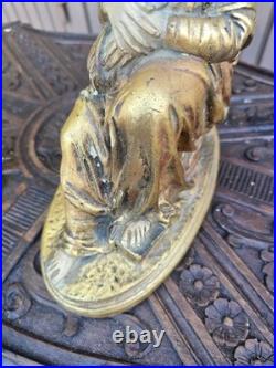 Antique Chalk Statue Mary young jesus john the baptist religious