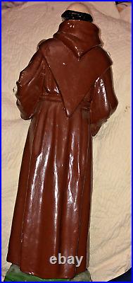 Antique Chalkware Sculpture St Anthony of Padua and Jesus Religious Statue BIG