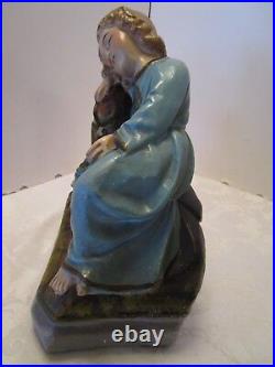 Antique Chalkware Statue Jesus Youth Statue 1910's Religious Art 11½T 1900-20s