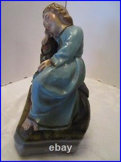 Antique Chalkware Statue Jesus Youth Statue 1910's Religious Art Vintage 11½T
