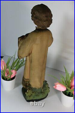 Antique Chalkware religious chalkware statue young jesus