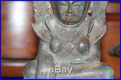 Antique Chinese Asian Bronze Metal Buddhist Religious Spiritual Statue WithWings
