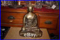 Antique Chinese Buddhist Buddha Bronze Brass Metal Religious Spiritual Statue