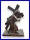 Antique-Christ-Carrying-Cross-Sculpture-Spelter-Religious-Christianity-Rare-19th-01-aen
