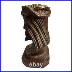 Antique Christian Religious Hand Carved Wood Jesus Statue Antique Christian Religious Hand Carved Wood Jesus Statue