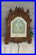 Antique-Church-Religious-watercolour-painting-wood-carved-angel-frame-rare-01-kjod