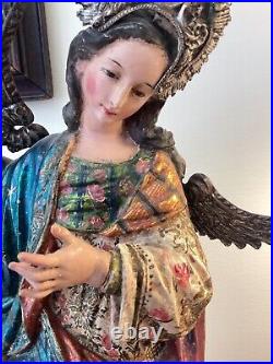 Antique Colonial Santo Virgin of Quito