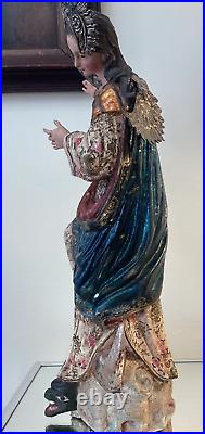 Antique Colonial Santo Virgin of Quito