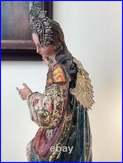 Antique Colonial Santo Virgin of Quito