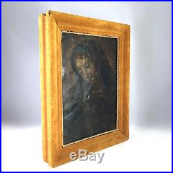 Antique Continental Oil on Copper Icon Painting of Virgin Mary, 18th-19th C