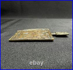 Antique Copper Icon 19th Century 3.3 Russian Religious Collectible Decor Gift Antique Copper Icon 19th Century 3.3 Russian Religious Collectible Decor Gift
