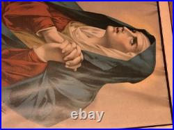 Antique Crosio Mater Dolorosa Framed Print Catholic Religious Mother Of sorrows