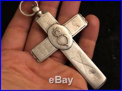 Antique Cross Silver Nun Religious 19th French Croix Religieuse Argent Reliquary