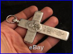 Antique Cross Silver Nun Religious 19th French Croix Religieuse Argent Reliquary