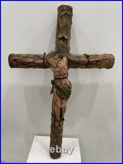 Antique Crucifix European Religious Art Artifact 19