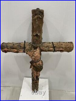 Antique Crucifix European Religious Art Artifact 19