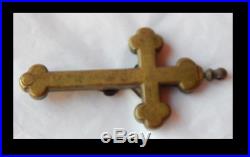 Antique Crucifix with 10 RELICS Reliquary Religious Jeweled NO-Reserve
