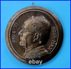 Antique Daprato Studios (Chicago-New York) PIVS-XI Pont-max Bronze Plaque (RARE)