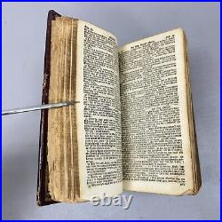 Antique Dutch Bible dated 1791 Leather Bound Old & New Testament Religious Book