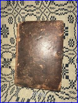 Antique Early Leather Bound Religious Book