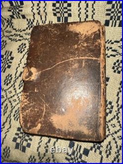 Antique Early Leather Bound Religious Book