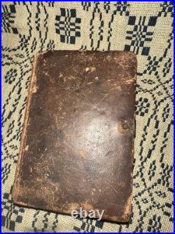 Antique Early Leather Bound Religious Book