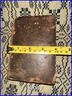 Antique Early Leather Bound Religious Book