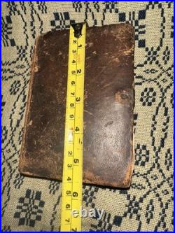 Antique Early Leather Bound Religious Book