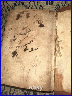 Antique Early Leather Bound Religious Book
