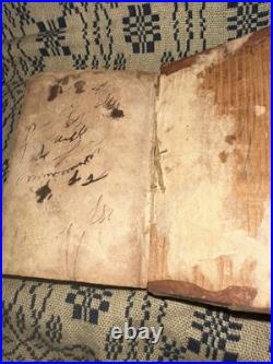 Antique Early Leather Bound Religious Book
