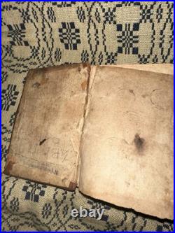 Antique Early Leather Bound Religious Book