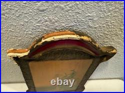 Antique Egyptian Middle East Picture Of Man On Horse Religious Ornate Frame