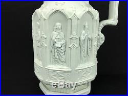Antique English Gothic Religious Charles Meigh Stoneware Apostles Jug Pitcher