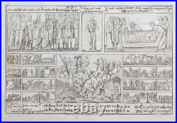 Antique Engraving Ancient Religious Manuscript Vatican