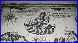 Antique Engraving Monastery of Transfiguration METEORA Monk Parthenios Elassona