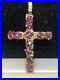 Antique-Estate-14k-Gold-Natural-Red-Ruby-Cross-Pendant-Religious-01-ls